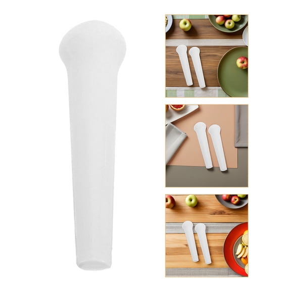 WEUVEB 2Pcs Multi Use Ceramic Pestle Porcelain Food Crushing Tool for Home Kitchen White