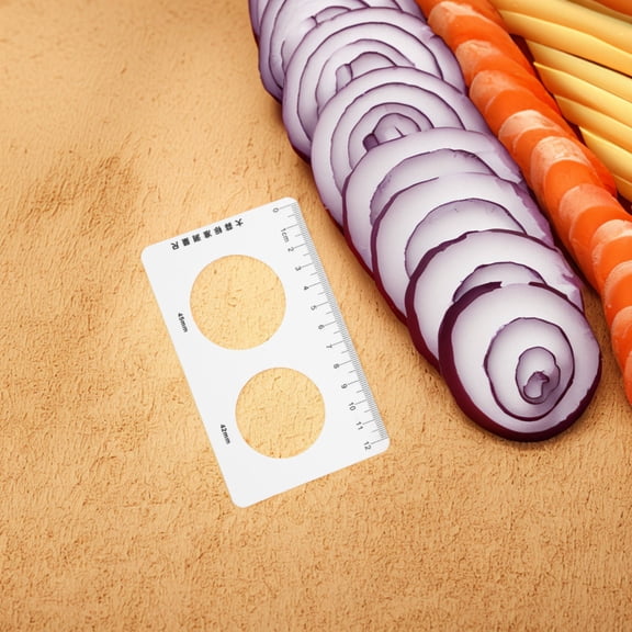 WEUVEB 2Pcs Multifunctional Plastic Fruits Measuring Ruler with Hollowedout Design for Sewing