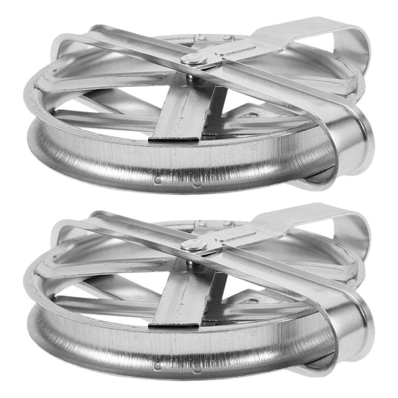 WEUVEB 2Pcs Outdoor Rope Puller Clothesline Pulley Metal Heavy Duty Weatherproof Plated Silver