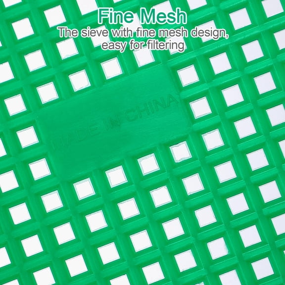 WEUVEB 2Pcs Plastic Garden Sieve Tool Green Mesh Riddle for Soil Gravel Separation