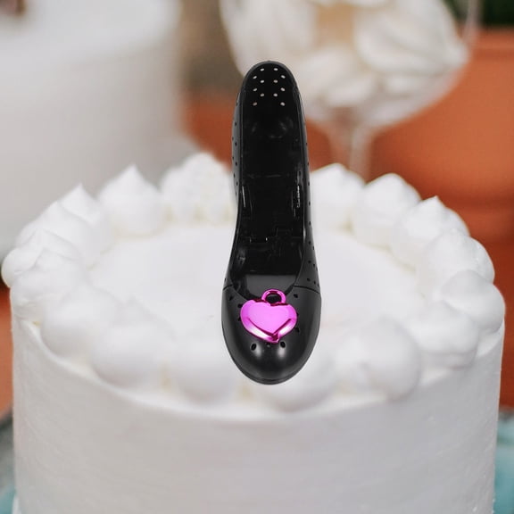 WEUVEB 2Pcs Plastic High Heel Cake Decoration for Wedding Birthday Cake and Party Topper