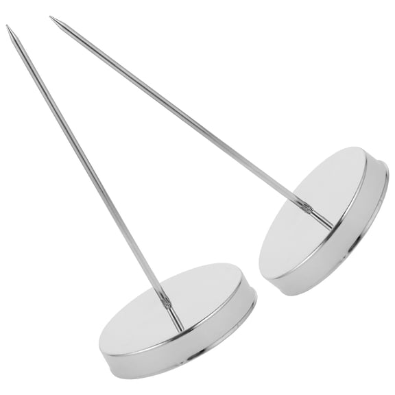 WEUVEB 2Pcs Plated Silver Restaurant Check Spindle Receipt Holder Spike with Metal Base for Home Office and Bar