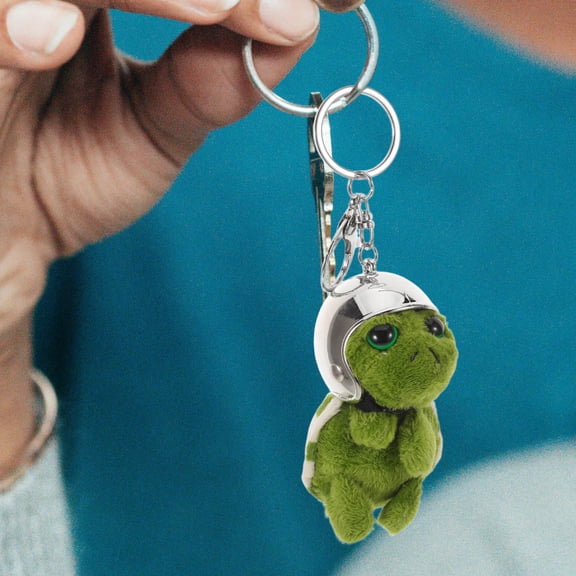 WEUVEB Cute Plush Turtle Keychain Multi-Color ABS Bag Decoration 2Pcs