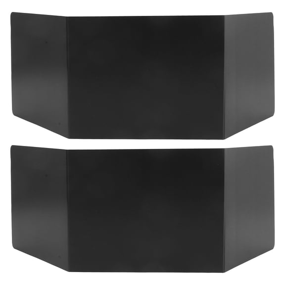 WEUVEB 2Pcs Student Privacy Folder Desk Shields Black Plastic for Focused Study