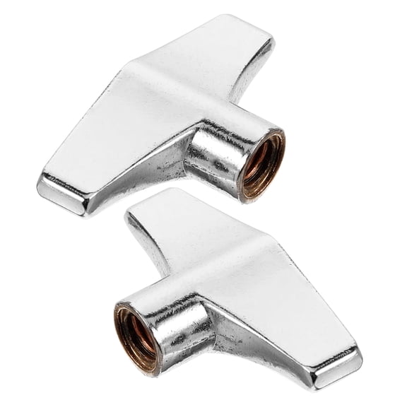 WEUVEB 2Pcs Silver-Plated Iron Drum Keys for Percussion Instruments 1.5x0.8x0.4in