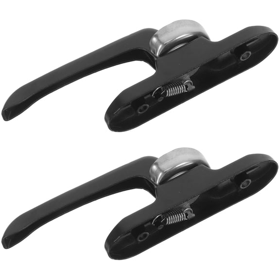 WEUVEB Heavy Duty Black Zinc Alloy Sash Lock, Easy to Install, 2 Pieces for Secure Window and Door Locking