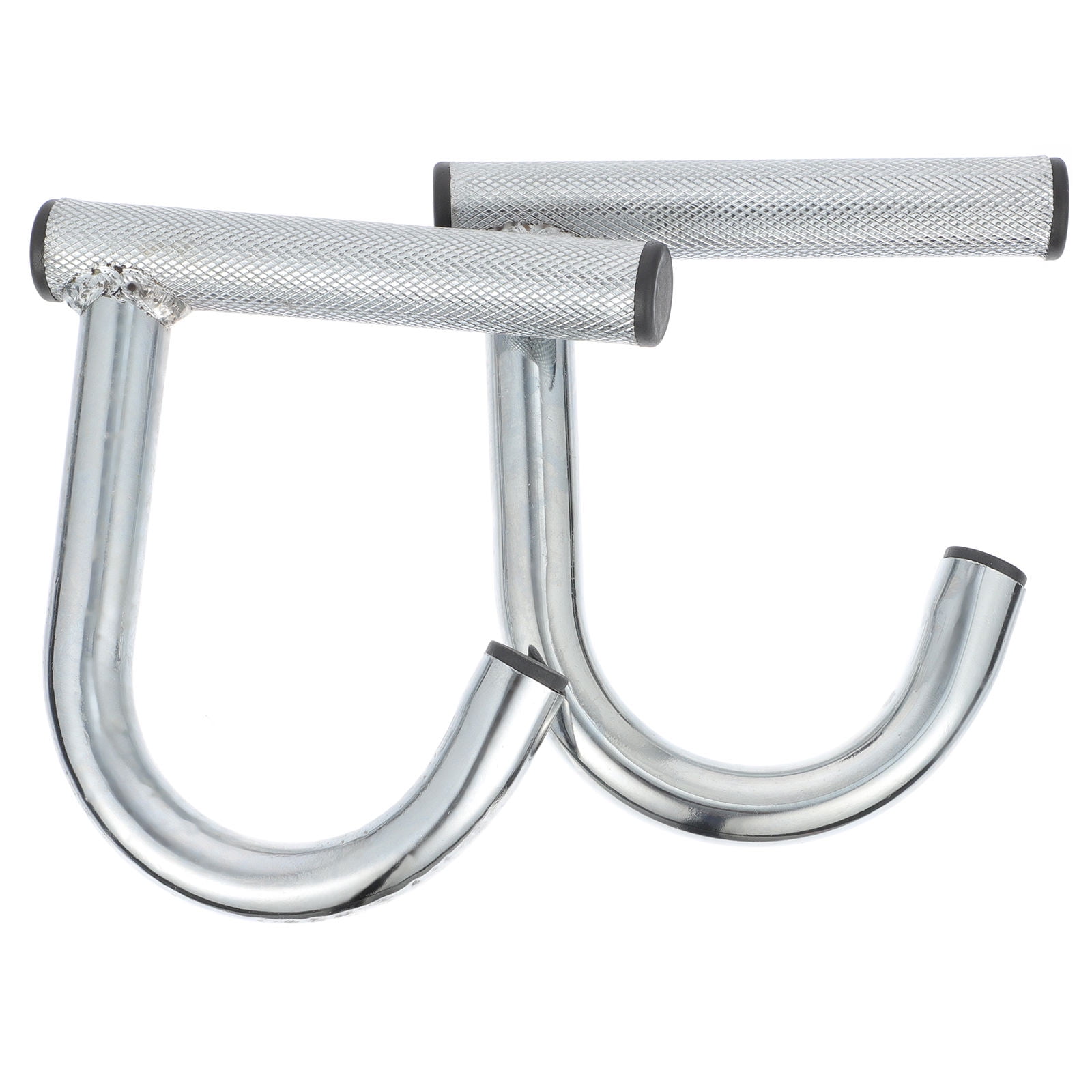 WEUVEB Silver Steel Resistance Band Handles, Anti-Slip, Practical for Exercises 2Pcs
