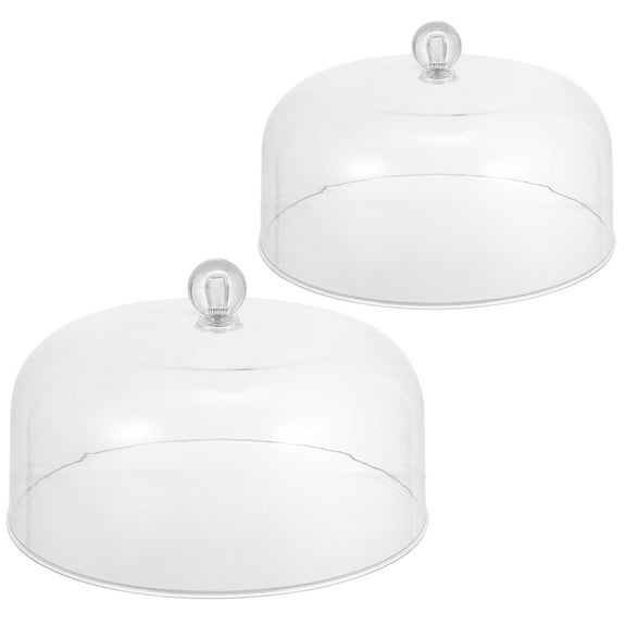 WEUVEB Sturdy Clear Acrylic Dessert Holder with Lid for Food Protection in Kitchens 6.76.73.9in