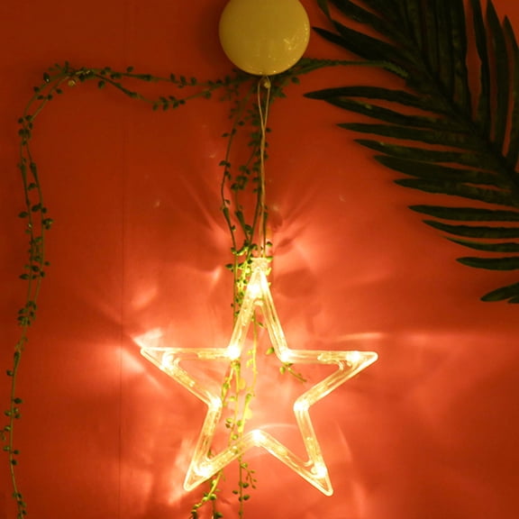 WEUVEB 2Pcs Suction Cup String Lights Transparent PC Illumination Party Light Indoor Decoration Friends Family