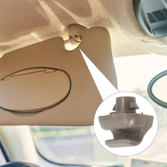 WEUVEB 2Pcs Interior Sun Visor Retainer Clips Grey Car Accessory Easy Fit Replacement Parts