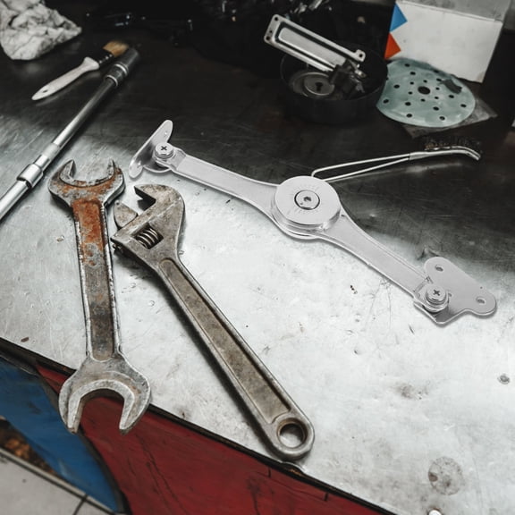 WEUVEB 2pcs Silver Toy Box Lid Support Hinges for Cabinet and Wardrobe Applications Zinc Alloy