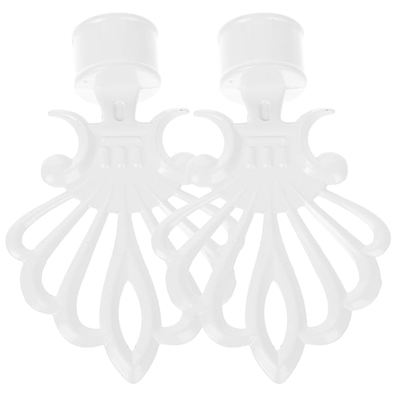 WEUVEB 2Pcs White Curtain Rod Plug with Fashionable Design and Easy Installation for Curtain Rods