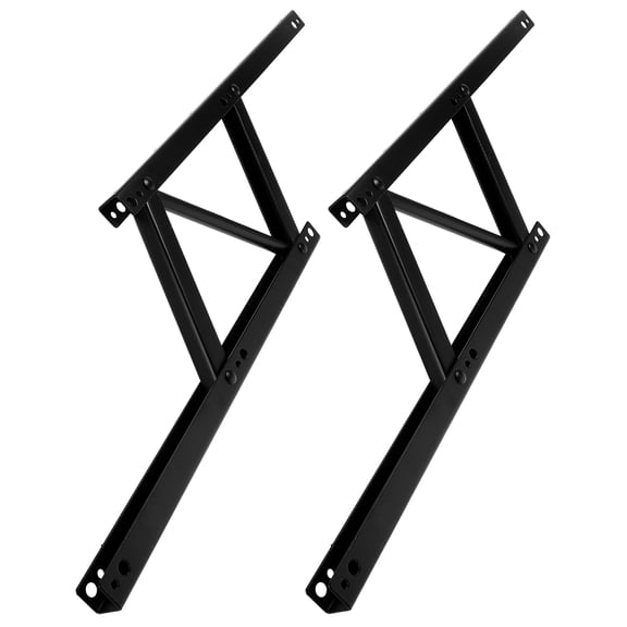 WEUVEB 2Pcs White Lift and Up Hinges with Spring Retractable Support for Home Tea Table