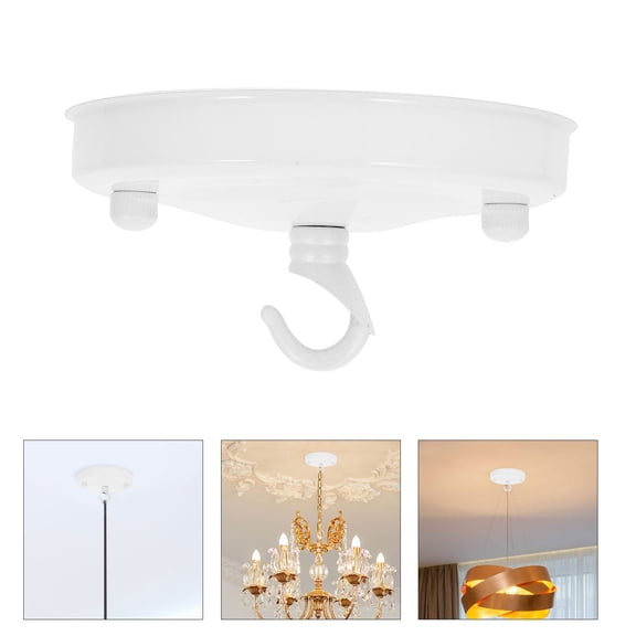 WEUVEB 2Pcs White Light Canopy for Ceiling Fixtures Easy Install Wrought Iron