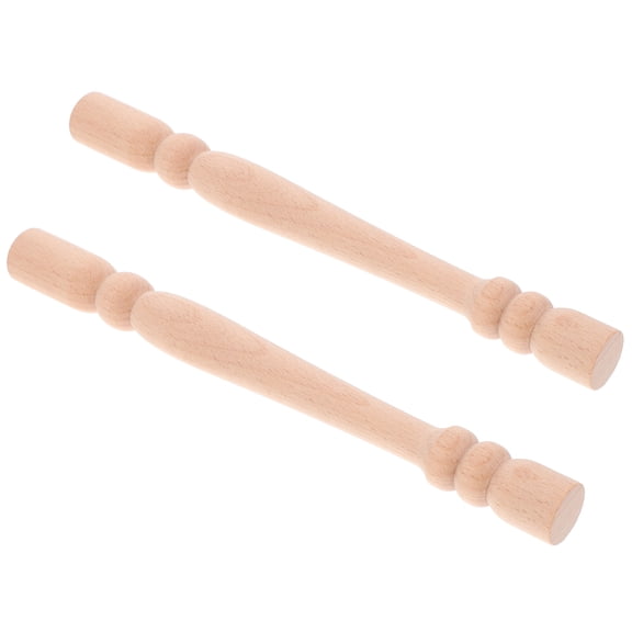 WEUVEB 2Pcs Wood Baluster Khaki Decorative Spindle for Homeowners DIY Projects