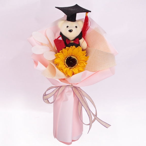 WEUVEB Sunflower Bouquet Set of 2 Yellow Realistic Floral Photo Props for Wedding Party Decoration