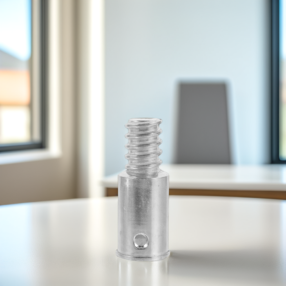 WEUVEB 2Set Broom Handle Threaded End Replacement for General Users American Thread Compatible Silver