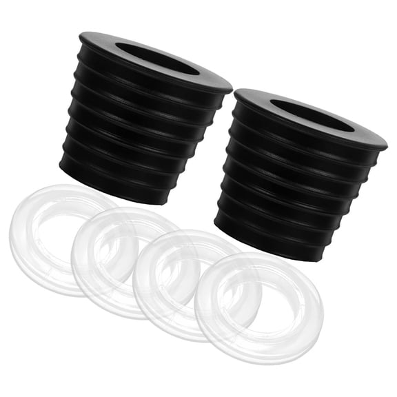 WEUVEB 2Sets Outdoor Umbrella Hole Ring with Cone Wedge for Patio Table Stability and Protection