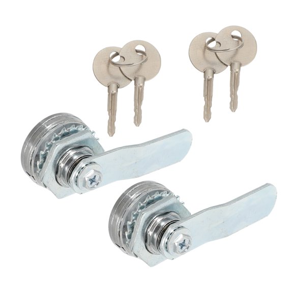 WEUVEB 2Sets Replacement Zinc Alloy Lock Cylinder with Cross Key for Server Rack and Storage Units