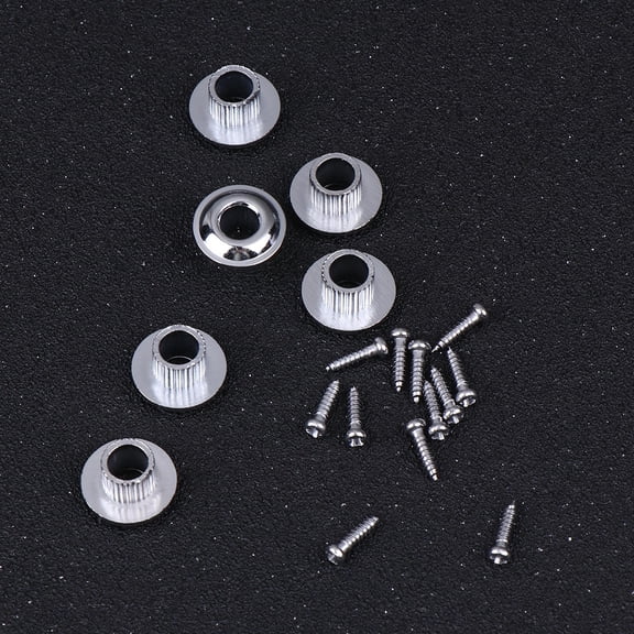 WEUVEB 2Sets Plated Silver Guitar Tuner Bushing Adapter Retro Fit for Folk Guitar Machine Heads