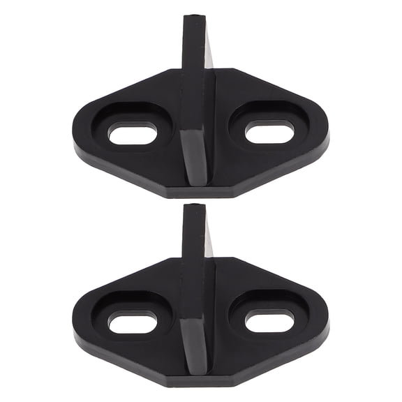 WEUVEB 2Sets Sliding Closet Door Guide with Black Barn Door Floor Guides Silent Heavy Duty