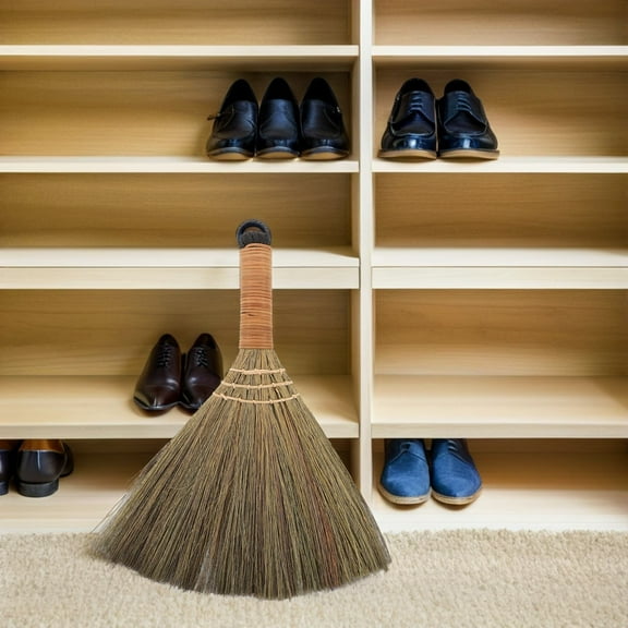 WEUVEB Compact Floor Sweeper with Soft Flexible Bristles, Multi- Cleaning, Easy Storage, 2-Pack
