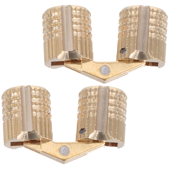 WEUVEB 2-Pack Invisible Brass Hinges for Wood Boxes with Wide Opening Angle Hardware