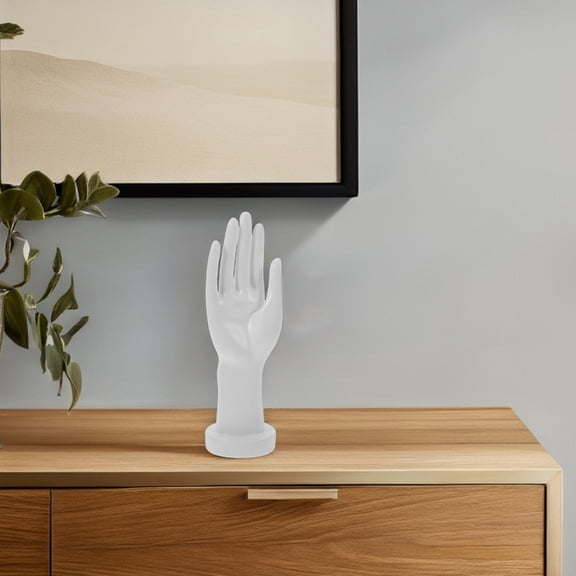 WEUVEB 2pcs Manicure Practice Hand Model Set for Nail Art Training, White, Design for Salon and Retail Use