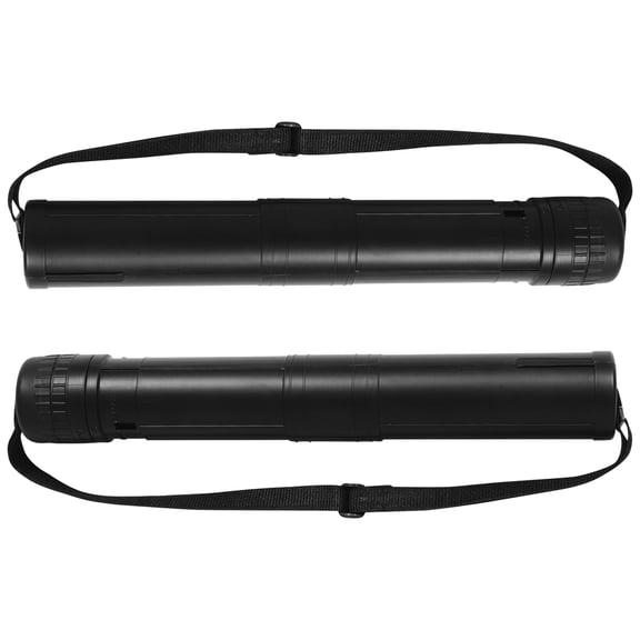 WEUVEB Telescoping Art Supply Tube Black Pe for Poster Document Storage 2Pcs