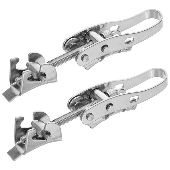 WEUVEB 2-Pack Stainless Steel Spring Latch Lock with Quick Fastening Bucket Hardware for Home Use