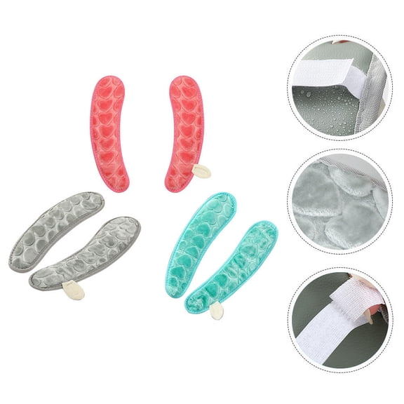 WEUVEB 3-Pack Soft Plush Toilet Seat Cushions, Warm PU Material, Washable Universal Bathroom Pads for Comfort