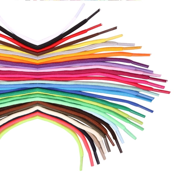 WEUVEB 30PCS Running Shoe Laces Assorted Color Round Shoelaces for General Users 31.5*0.04*0.04in
