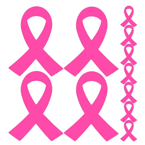 WEUVEB 320Pcs Pink Ribbon Week Supplies Decorative Awareness Stickers for Home and Office