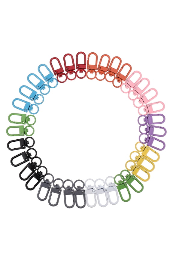 Rotating Metal Keychains, Lightweight Compact Design, Assorted Colors, 36 Pieces, Key for Everyday Use
