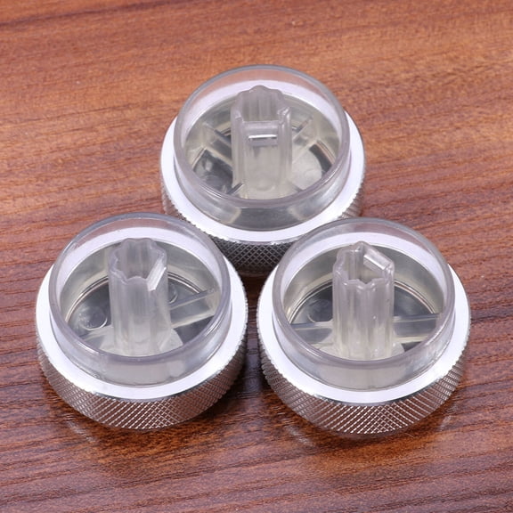 WEUVEB 3Pcs Air Conditioning Control Lever Knob Silver Aluminum Alloy for Focus 2 3 1.5 x 1.5 x 1.2in