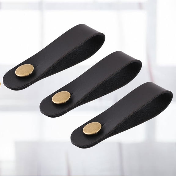 WEUVEB 3Pcs Black Guitar Neck Strap Holder Strap Tool for Acoustic Ukulele Instruments