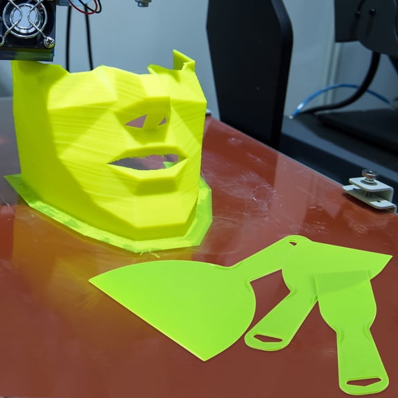 WEUVEB 3Pcs Green 3D Printer Scraper Tool Set for Smooth Hot Bed Print Removal Ergonomic Design