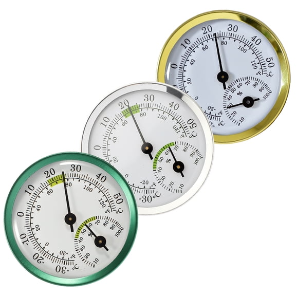 WEUVEB Digital Hygrometer, Clear Scale, Temperature and Humidity, Ideal for Home Garden, 3Pcs