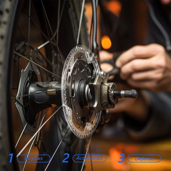 WEUVEB 3Pcs Transparent Bike Chainring Guard for Road Mountain Folding Bikes Durable Cover