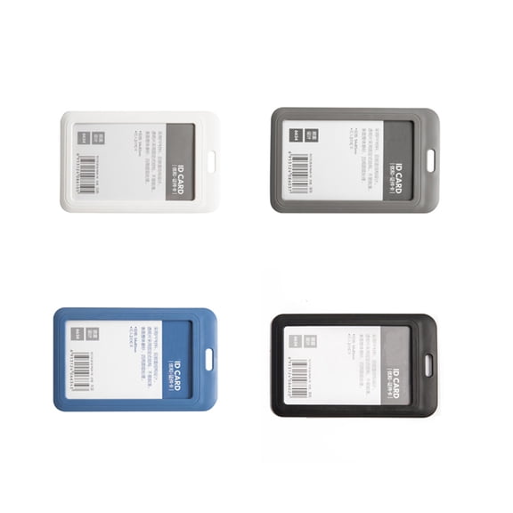 WEUVEB 3Pcs Lightweight Light Grey Bus Bag Badge Holder with Strap for Storing Essentials