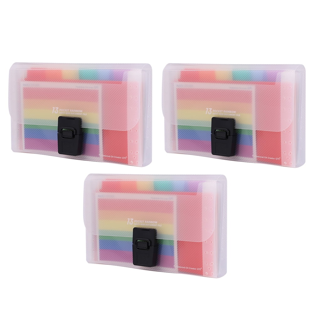 WEUVEB 3Pcs Multilayer File Folder Plastic Document Holder for Office ...