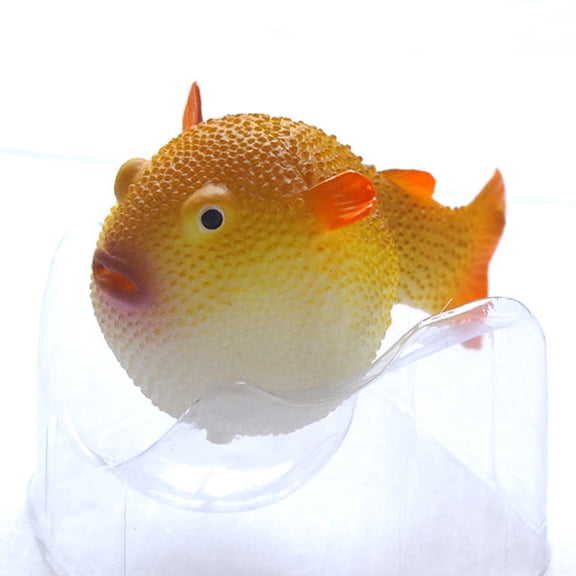 WEUVEB 3Pcs Simulation Puffer Fish Aquarium Decoration Assorted Color Lifelike Design