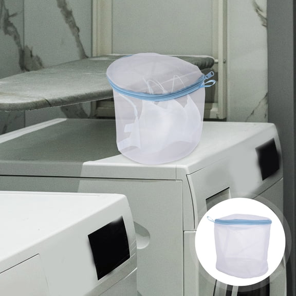 WEUVEB 3Pcs Sock Laundry Bag for Washing Machine Blue Mesh to Protect Delicates and Maintain Shape