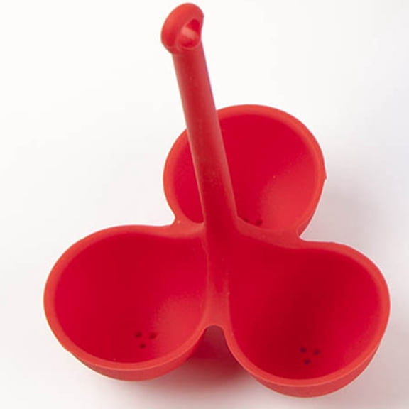 WEUVEB 3Pcs Red Odorless Silicone Egg Boiling Gadget for Oven Microwave Use