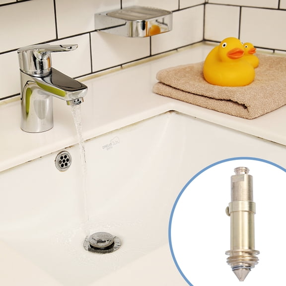 WEUVEB 3Pcs Industrial Pop-Up Bolt Brass Push Spring Plug for Basin Sink Drain