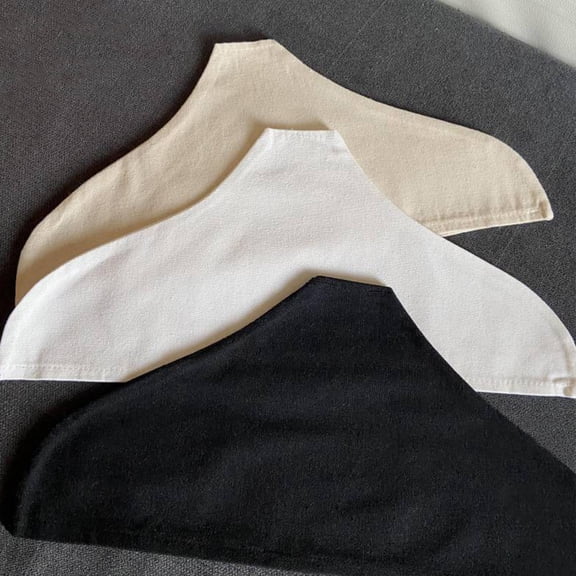 WEUVEB 3Pcs Cotton Linen Clothes Hanger Covers Washable and Reusable