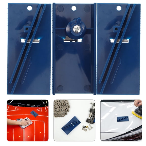 WEUVEB 3Pcs Car Wrap Squeegee Hard Card Edge Sharpener with Plastic Plastic Scraper Repair