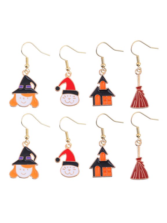 4 Pairs High-end Earrings Dangle Earrings for Women Jewelry Decoration Assorted Color