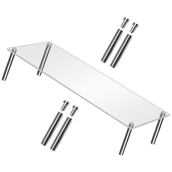 WEUVEB Clear Acrylic Cake Stand with Elevated Base, Dessert Display for Weddings, Parties, Birthdays, and Special Celebrations