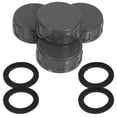 thumbnail image 1 of WEUVEB 4-Pack Grey PVC Threaded Pipe Caps for Plumbing Leak Prevention, Circular Pipe End Covers, 1 of 8